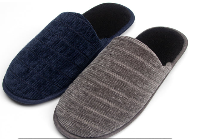 Men's Knit Mule Bedroom Slippers w/ Soft Footbed - Choose Your Size(s)