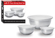 6-Piece Stainless Steel Mixing Bowl Sets w/ Plastic Lids