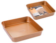 ELLE Gourmet Collection Deep Dish 9" Square Pan - Copper
