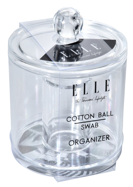 ELLE The Parisians Lifestyle Collection Cotton Ball & Cotton Swab Organizer Canister