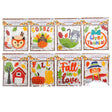 Gel Cling Stickers Harvest 8ast W/prtd Film Backer Harvest Pbh