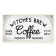 Witches' Brew Coffee Halloween Wall Plaque Kitchen Decor