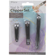 3 Piece Fingernail Clipper Tool Set