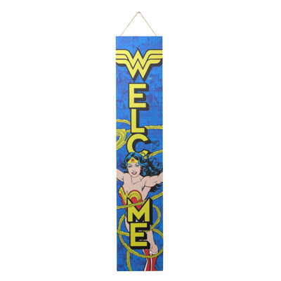 Porch Sign 40in Hanging Wonder Woman Weatherproof Pvc