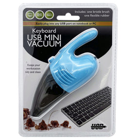 USB Powered Mini Crumb Catcher Keyboard Vacuum with 2 Attachments