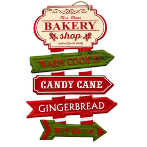 Christmas Bakery Signpost Wall Decor Holiday Home Sign