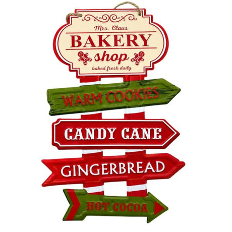Christmas Bakery Signpost Wall Decor Holiday Home Sign