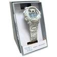 Silver-Tone Digital Chronograph Sport Watch