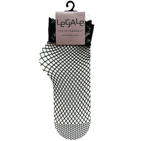 Legale 1 Pair Anklet Lace Edge Fishnet Ladies Shoe Size 4-10