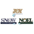 Christmas Tabletop Decor Snow/noel/joy W/bell.mdf/ht