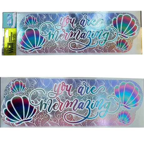 Main Street Wall Creations Holographic Stickers in You Are Mermazing Design