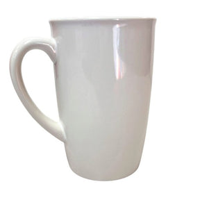 14oz White Elegant Ceramic Mug