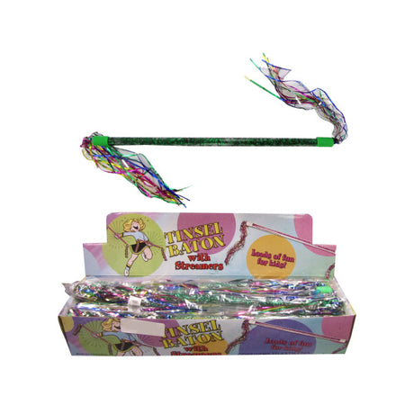 Tinsel Baton with Streamers Countertop Display
