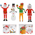 Cutout Jointed 54in H Christmas 4 Asst Pbh