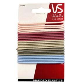 Vidal Sassoon 25 Piece Braided Elastics in Assorted Colors
