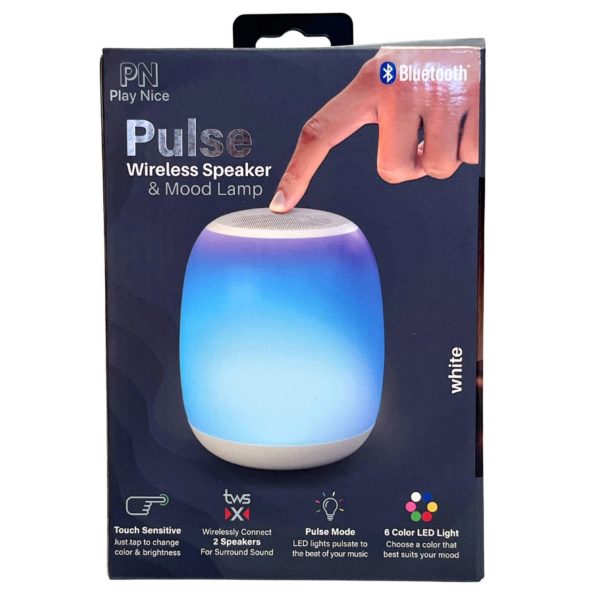 Pulse New Touch Mood Lamp & Wireless Speaker in White
