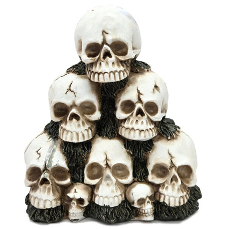 7.25" Halloween  Skulls Piled Pyramid Figurine Decorative Stand