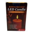 4.5" Tall Battery-Operated Realistic Brown Flickering LED Candle with 2 Settings
