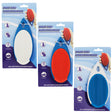 Rubber Scrub Brush 2-sided Multipurpose Non-scratch Bristles/grooved 3x6.7in 3ast Colors Tcd
