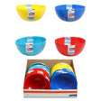 Bowl Salad/cereal/snack 4pk Plastic 5.9in Dia 4ast Colors/24pc Pdq/label