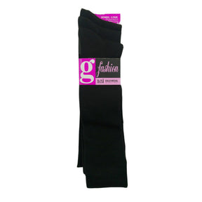3 Pack Black Sueded Jersey Knee-Hi Socks Size 9-11