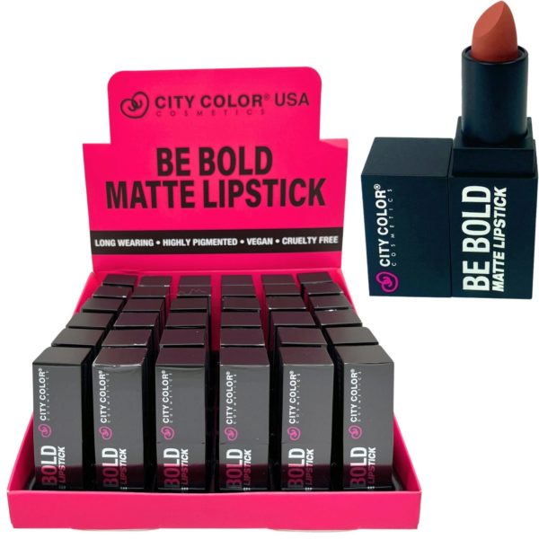 City Color Romance Be Bold Matte Lipstick In Countertop Display