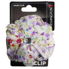 Floral Print Salon Clip with Gems