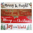 Wall Plaque Christmas Horizontal 4ast Mdf 23.6 X 0.5 X 5.2in Comply/label