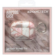 ADVANCTECH Hard Shell Airpod Pro Case with Circle Clip in Pink Stone