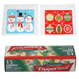 Sandwich Bags Christmas Print 15ct 6.5x5in 2 Prints/box