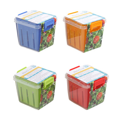 Produce Saver Storage Container W/airtight Seal & Inner Vented Basket 4.33 X 4.72 X 4.13in 4astclr