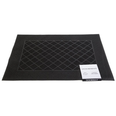 Doormat Rubber Pin Black 16x24 Packed In Bale Ref #ws-923