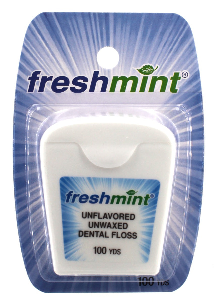 Freshmint 100 Yard Unwaxed Dental Floss