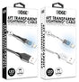 6' USB-A to Lightning iPhone/iPad Braided Charging Cables w/ Transparent Housing