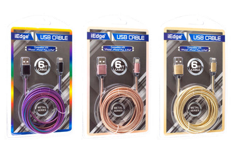 6' Metal iPhone Lightening Cables
