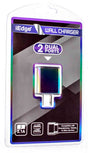2.1 Amp Dual Port Rainbow Metal Home Chargers