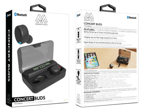 Modern Touch Concert Buds Wireless Bluetooth Earbuds
