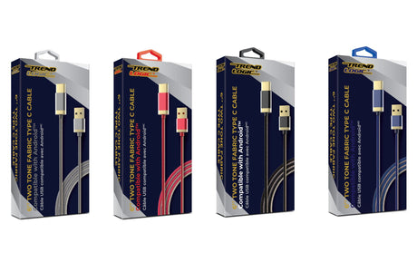 6' Fabric Gold Tip USB-C Cables