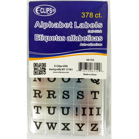 378-Ct. Foil Alphabet Labels - Silver