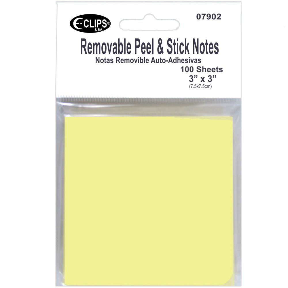 Peel & Stick Yellow Sticky Notes - 100-Sheet