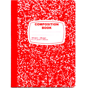 Red Marbled Composition Notebooks - 100-Sheet