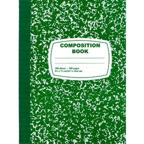 Green Marbled Composition Notebooks - 100-Sheet