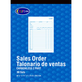 30-Page Carbonless Sales Order Reciept Books