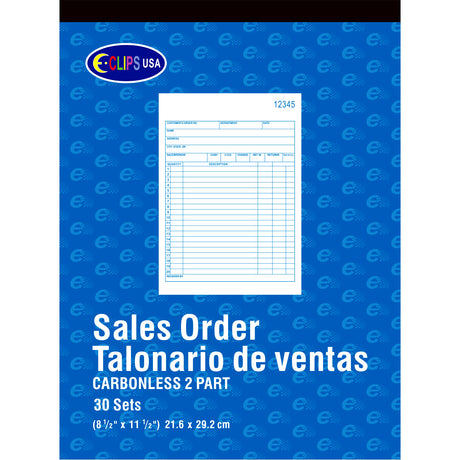 30-Page Carbonless Sales Order Reciept Books