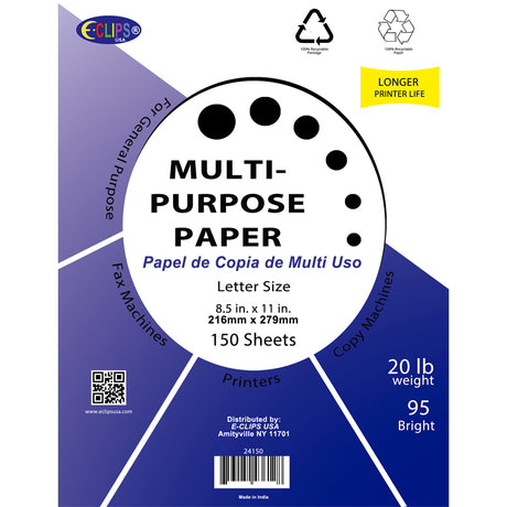 150-Ct. 8.5" x 11" 92 Bright White Copy Paper