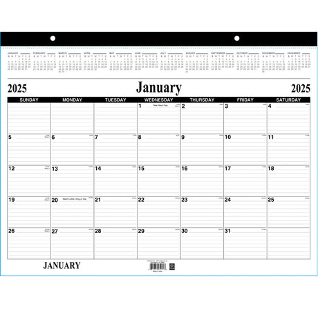 2025 Desk Blotter Calendar - 22" x 17"