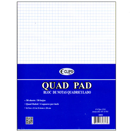 50-Sheet 8.5" X 11" Graph Paper Pads