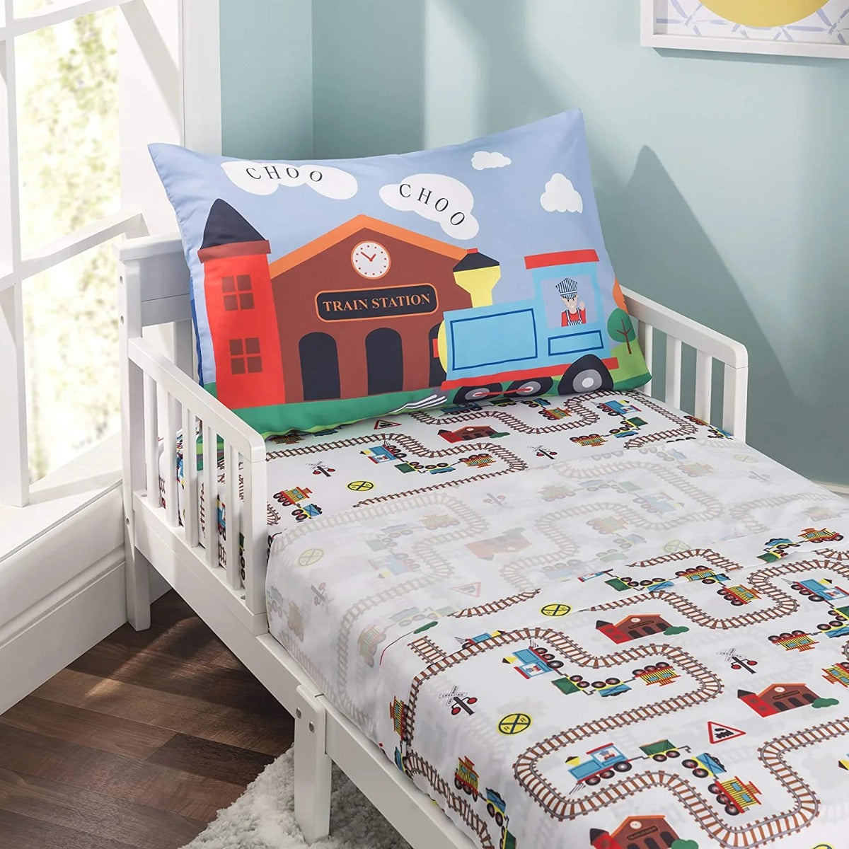 3-Piece Toddler Sheet Sets - Choo Choo Train Print