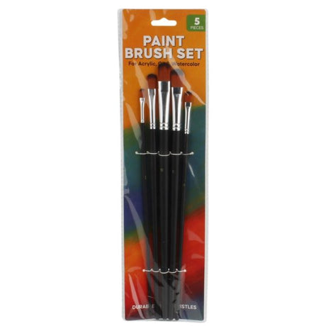 5 Piece Paint Brush Set for Acrylic