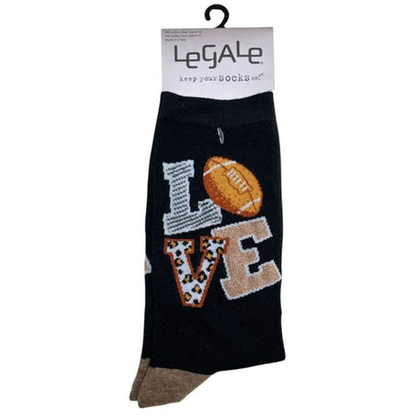 Legale 1 Pair Plush Socks Duo Layer Love Football One Size